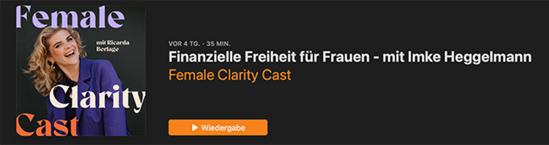 Podcast Female Clarity Cast / mit Imke Heggelmann